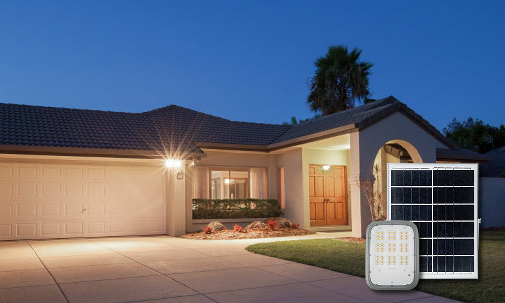 solar flood light with camera